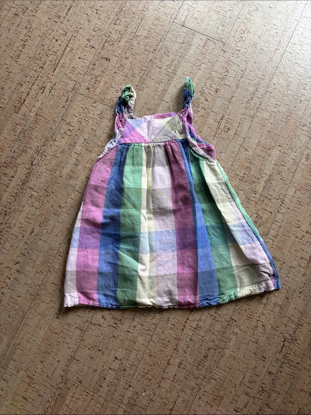 Gap Girls Pastel Plaid Sundress - Multicolor Stripes